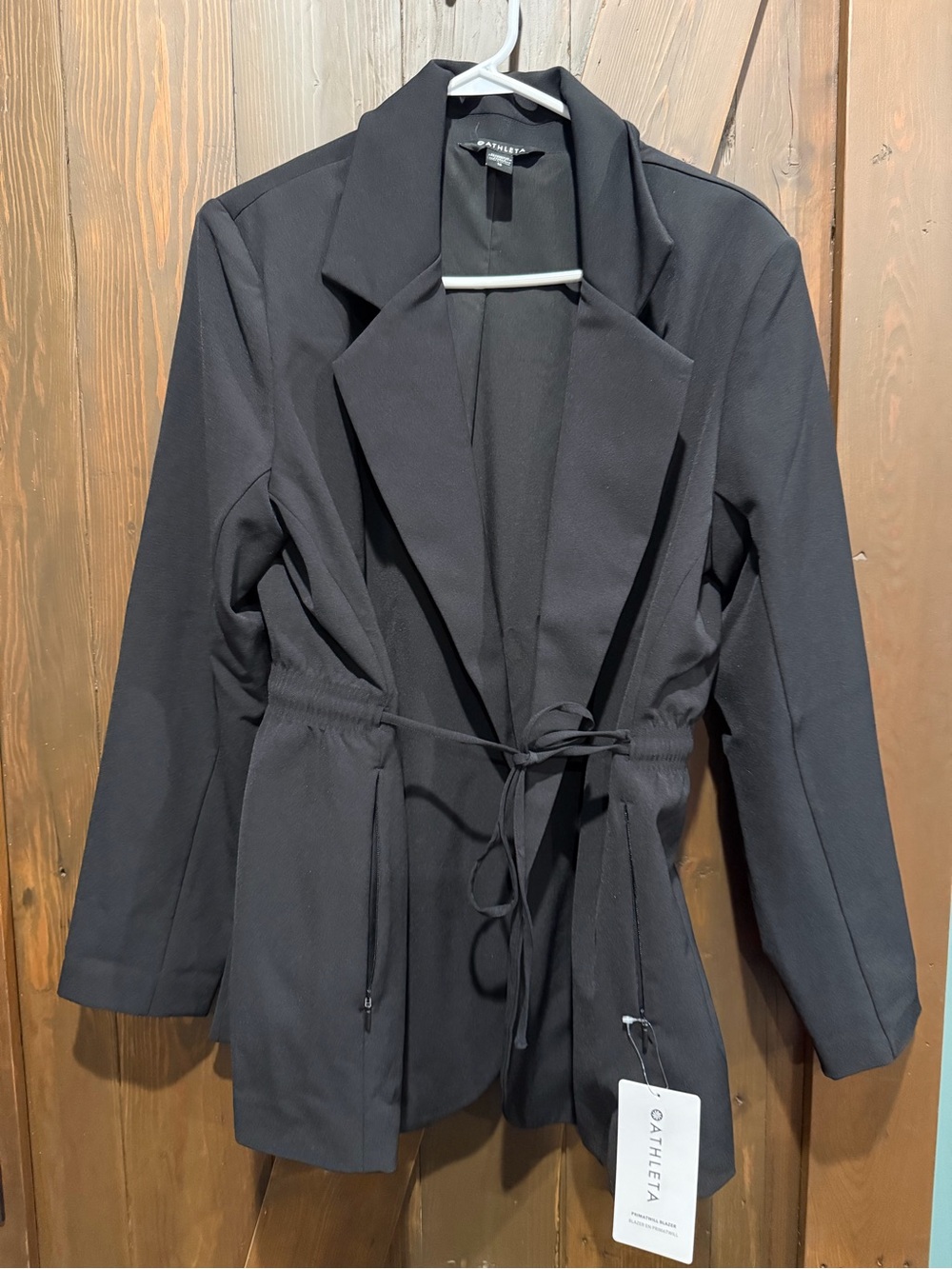 Athleta Black Tie-Waist Blazer